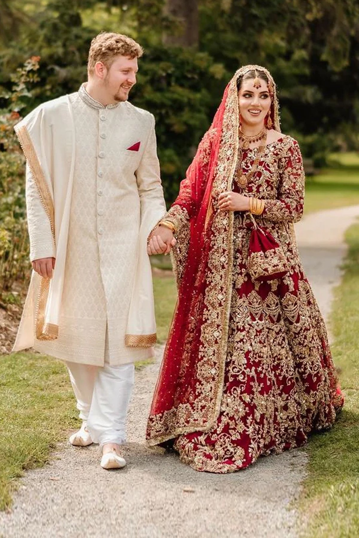 Shop Poppy Red Bridal Online at Erum Khan