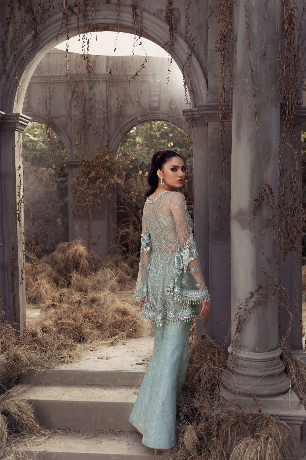 Ice Blue Jacket - Erum Khan