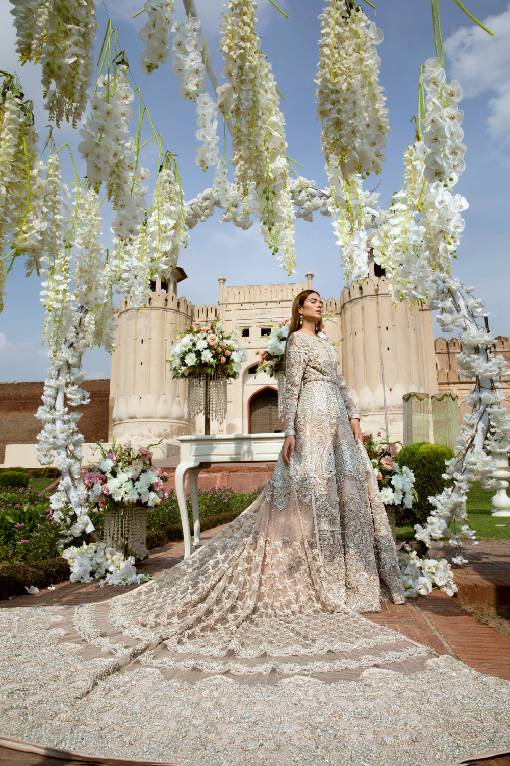 Shop Pink Tail Bridal Online at Erum Khan