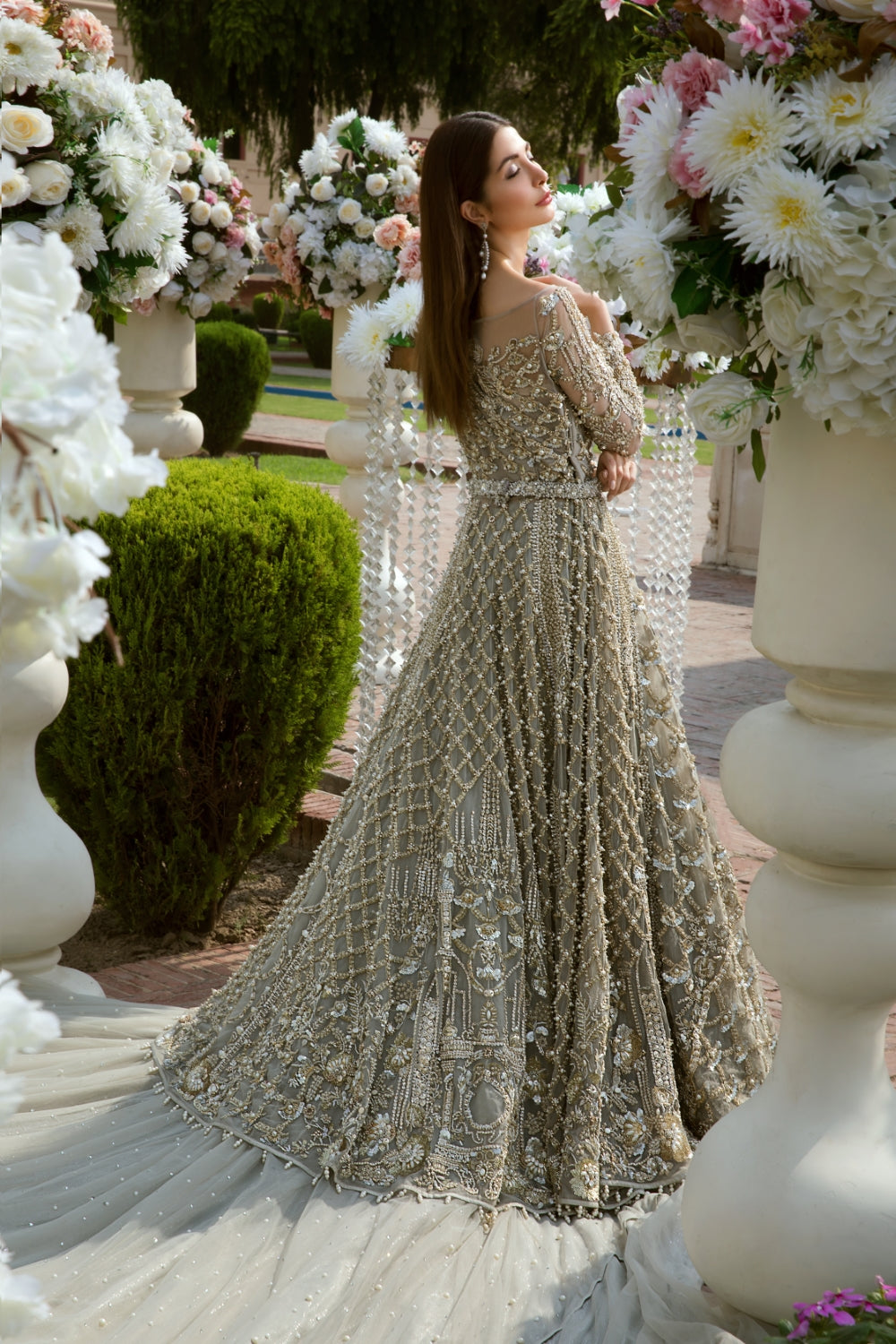 Shop GRAY TAIL MAXI Online at Erum Khan