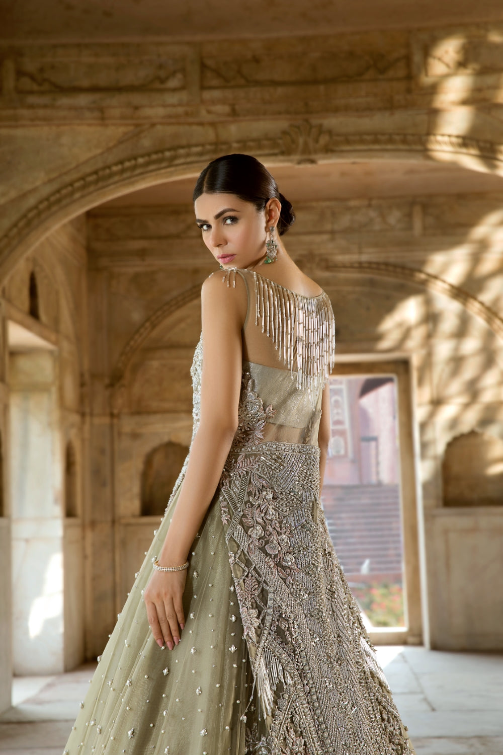 Shop Olive Green Bridal Online at Erum Khan