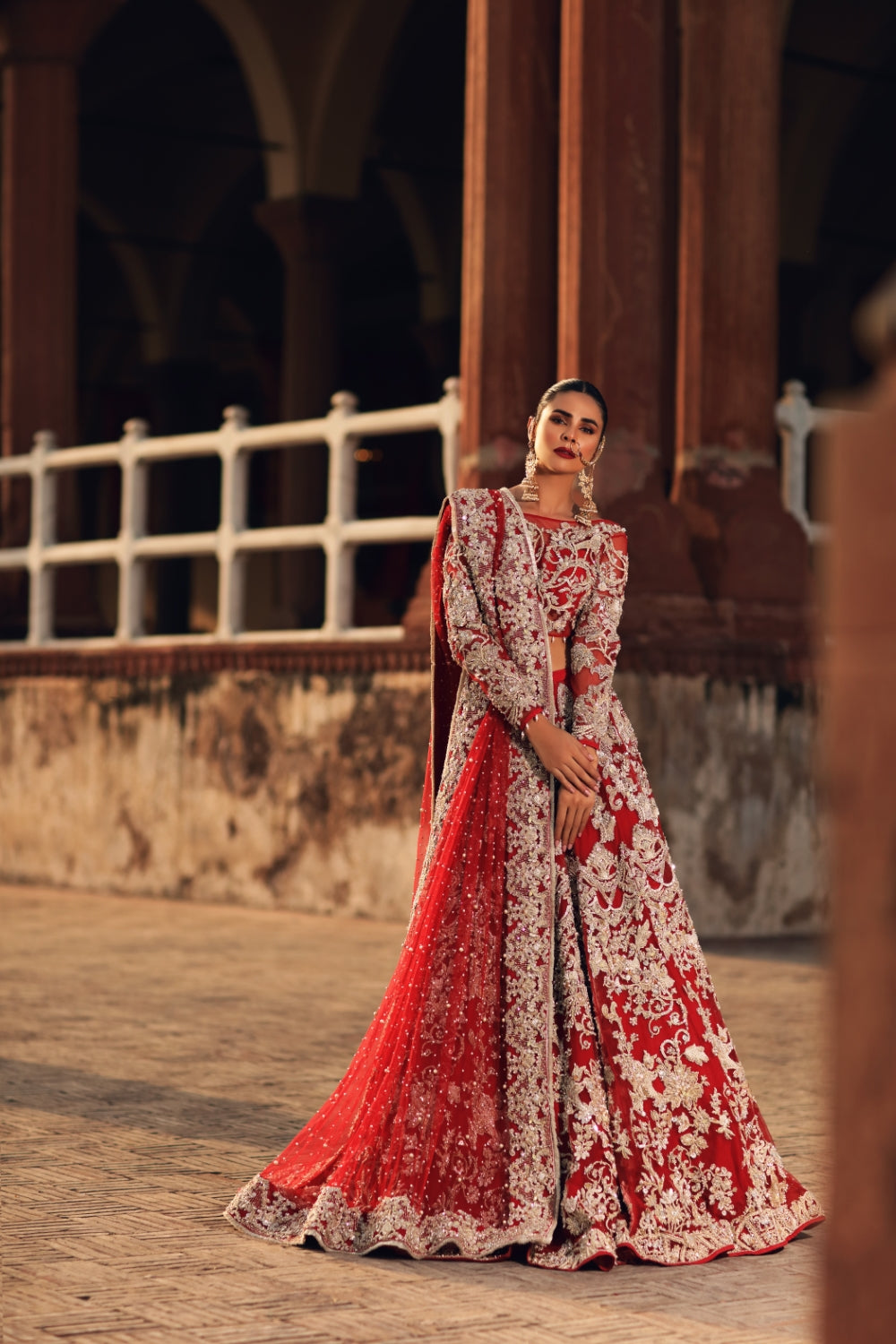 Shop Poppy Red Bridal Online at Erum Khan