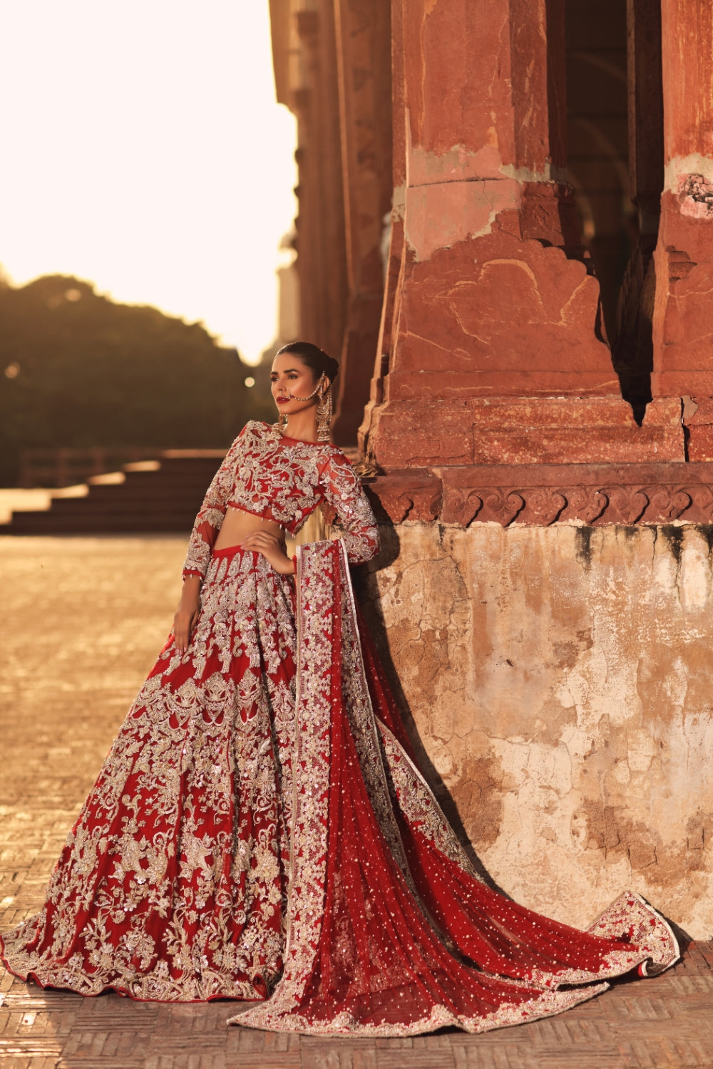 Shop POPPY RED BRIDAL Online at Erum Khan