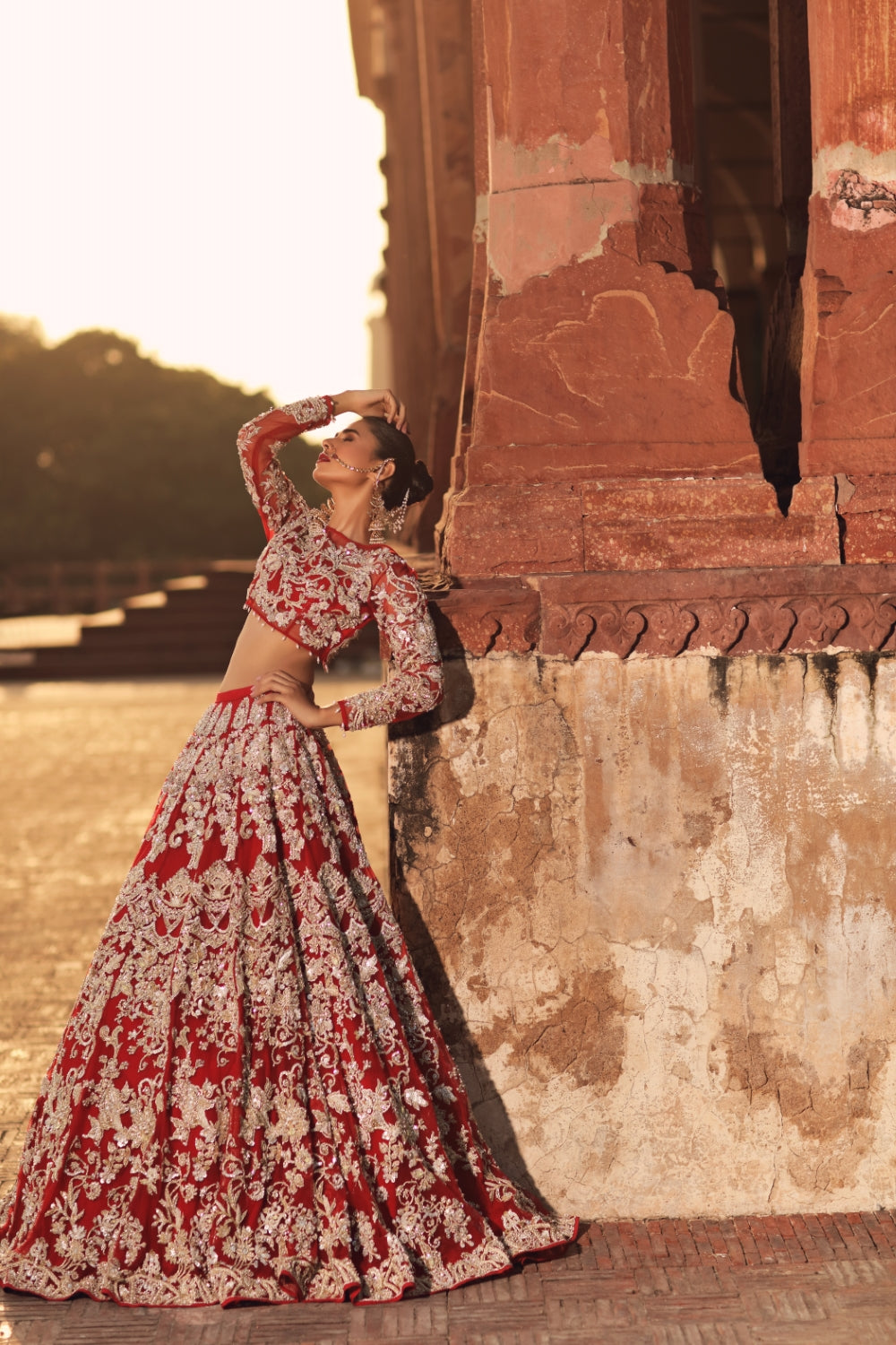 Shop POPPY RED BRIDAL Online at Erum Khan