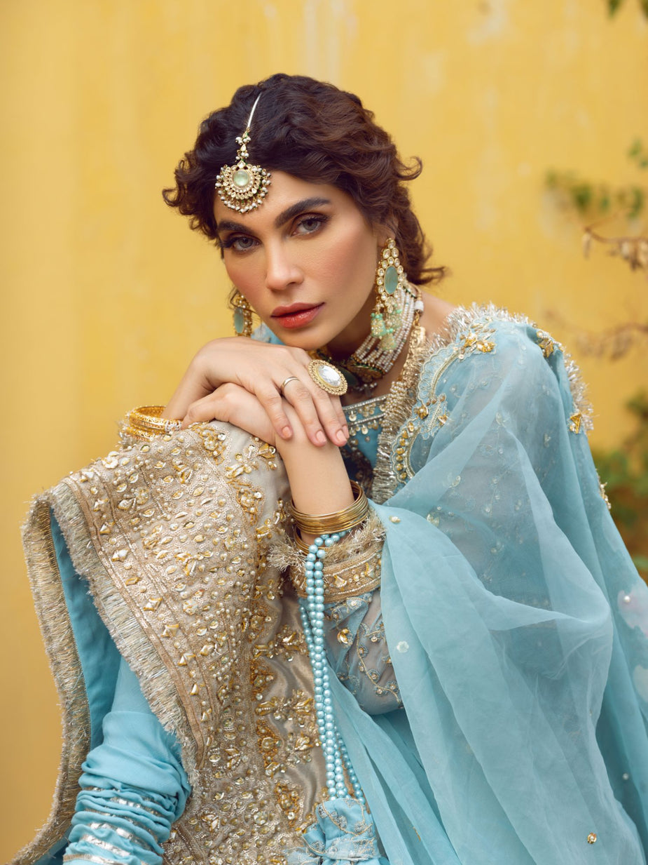 Mannat By Erum Khan Luxury Pret Embroidered Chiffon 3 Piece Suit Rangoli main image 1